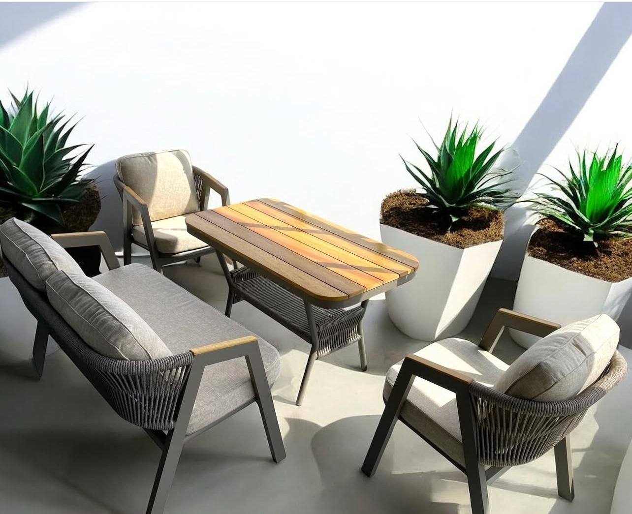 ASEL ALÜMİNYUM 4'LÜ BALKON SETİ