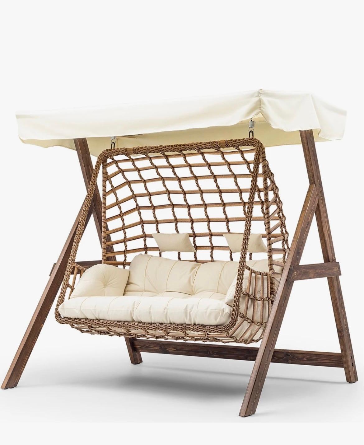 GİRNE AHŞAP-RATTAN SALINCAK