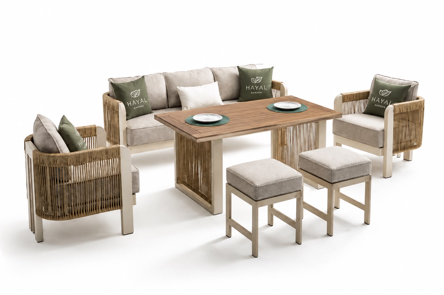 İBİZA ALÜMİNYUM RATTAN BALKON TAKIMI