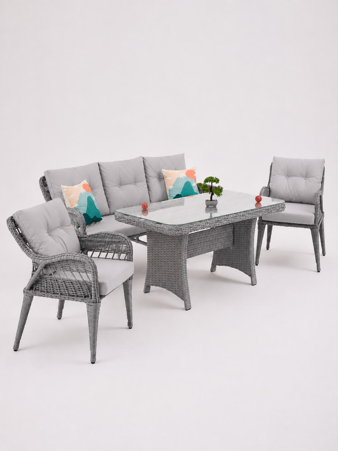 PEKİN RATTAN ÇAY SETİ
